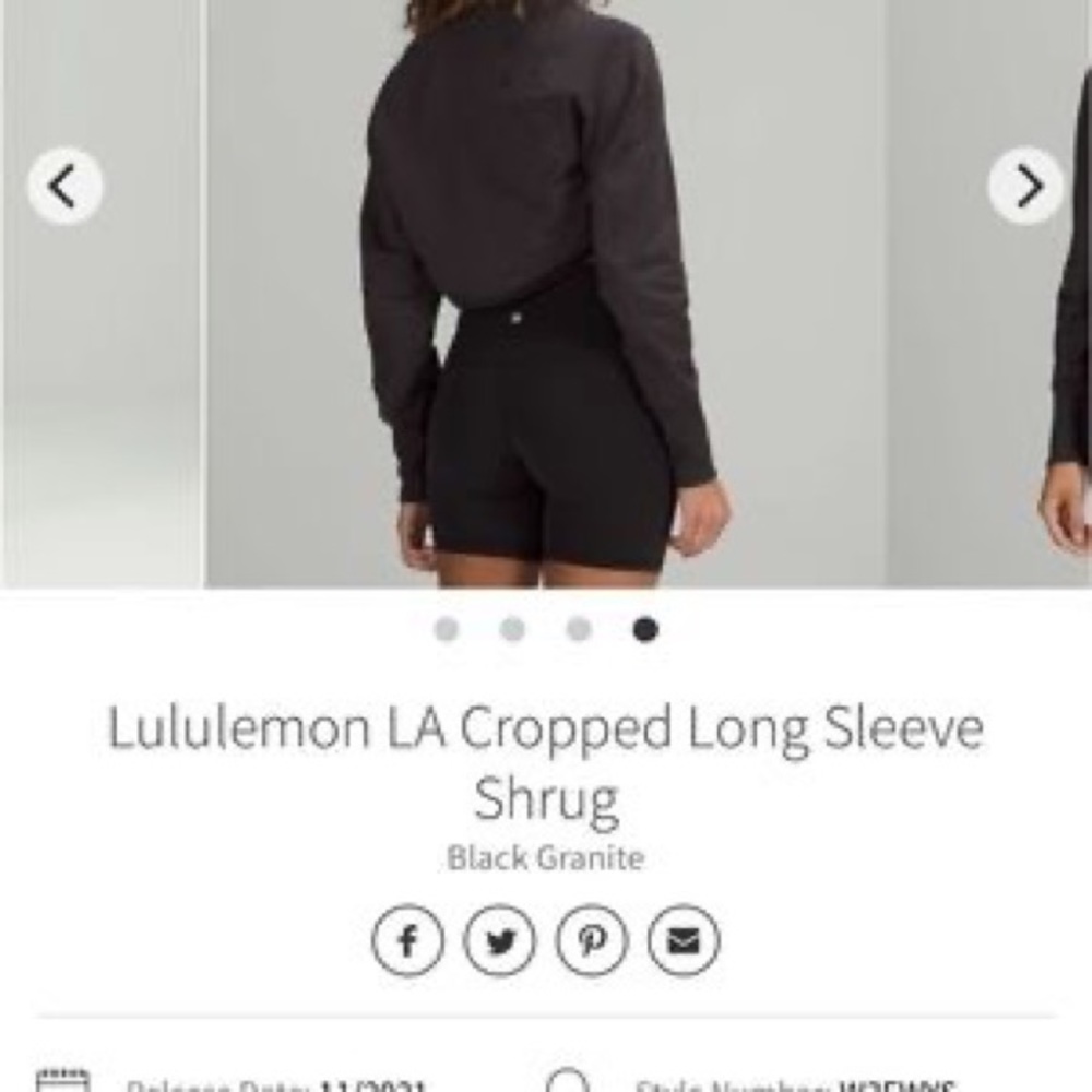 LULULEMON LA CROPPED LONG SLEEVE SHRUG